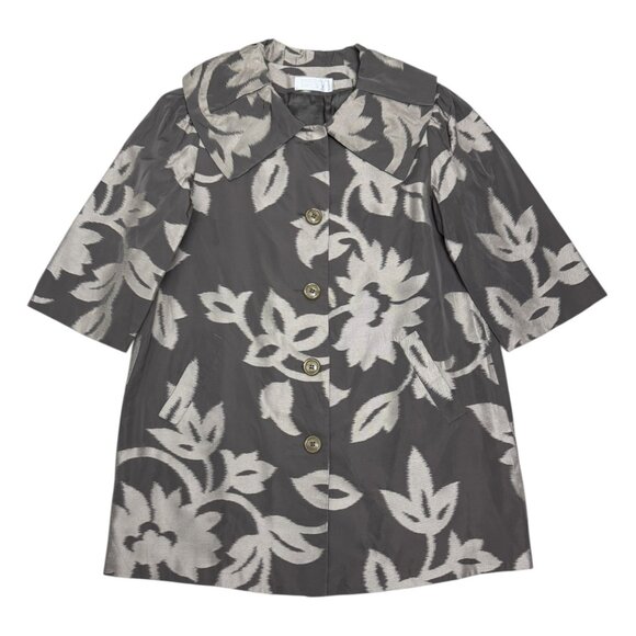 BADGLEY MISCHKA Luxury Designer Floral Business Casual Jacket Womens Large - Picture 2 of 6